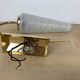 Pair of brass and opaline wall lamps 50s