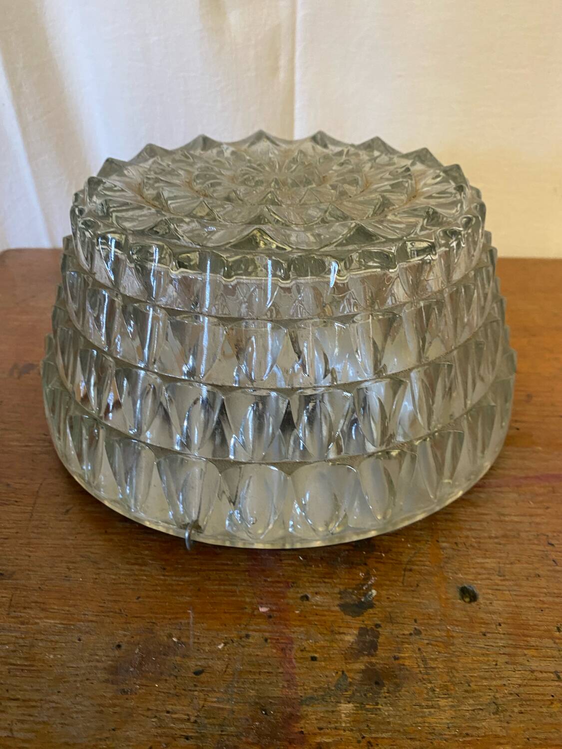 Antique Cast Crystal Wall Light Ceiling Lamp + Vintage Black Bracket #C71