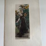 Laurence Alma Tadema etching: Sunflowers