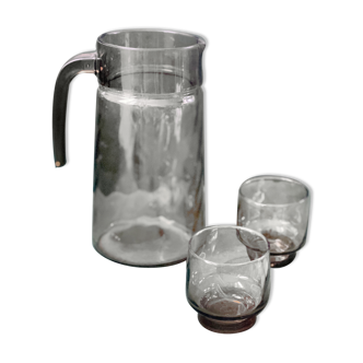 Carafe et verres à eau et ses 2 verres