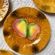 6 dessert plates barbotine Salins-les-Bains