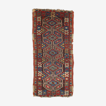 Ancient Turkish Carpet Yastik handmade 45cm x 91cm 1880s