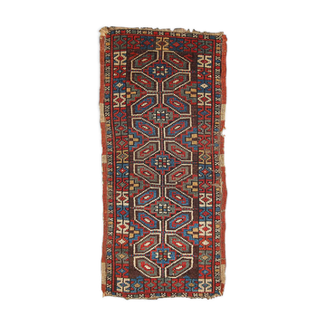 Ancient Turkish Carpet Yastik handmade 45cm x 91cm 1880s
