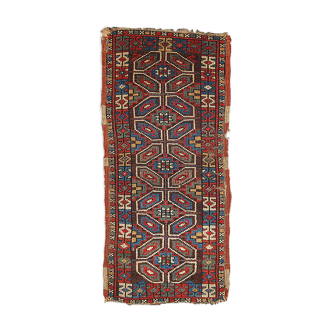 Tapis ancien turc yastik fait main 45cm x 91cm 1880s