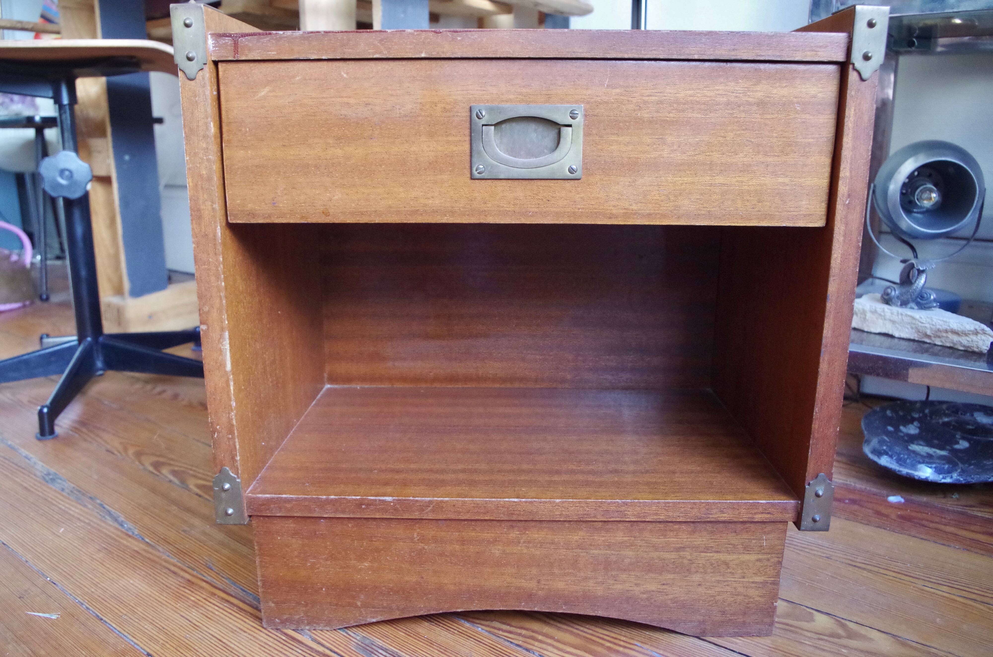 Vintage boat marine bedside table 70's