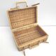Vintage wicker nesting suitcases
