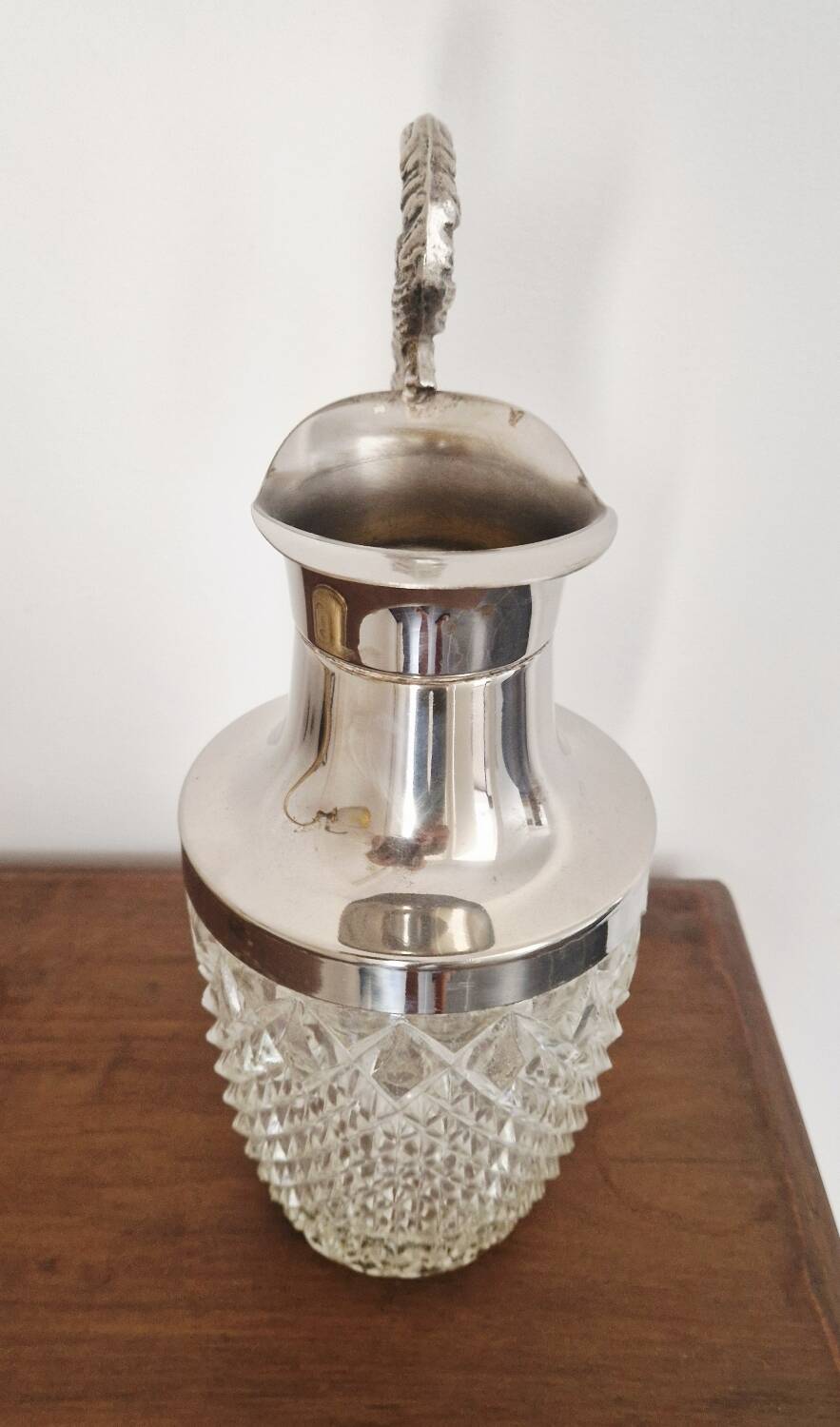 Cut crystal carafe and silver-plated metal – Victorian / Napoleonic III style