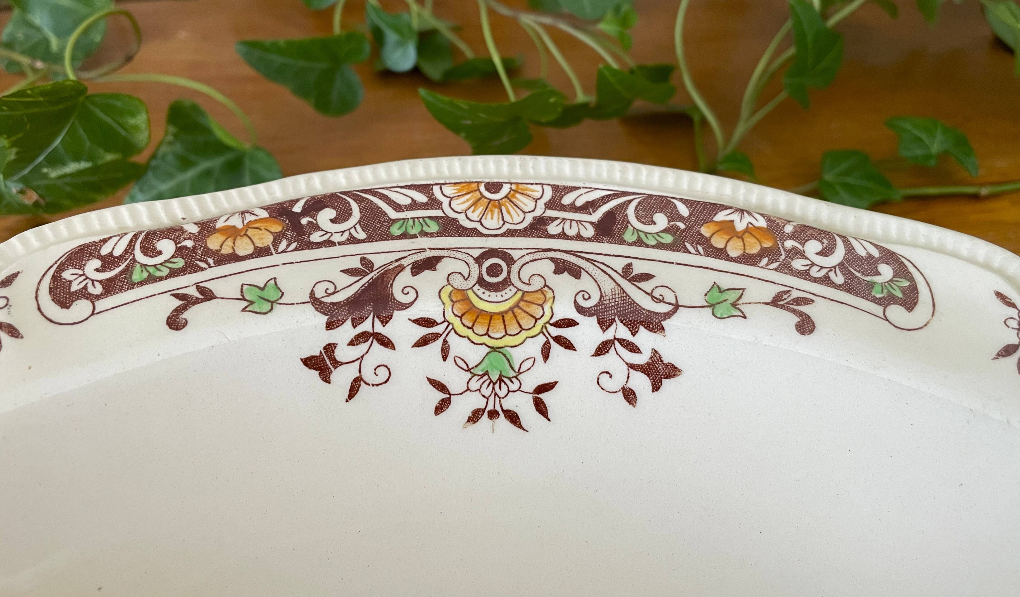 Antique Longchamp earthenware salad bowl