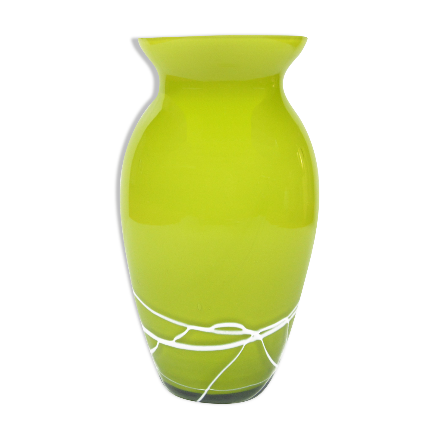 1970s modern glass vase, Farbglashutte Lauscha Thüringen, Germany