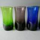 6 blown and pinched glass glasses from the 50s and 60s