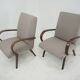 1960s pair of Ton/Thonet beech armchairs, czechoslovakia