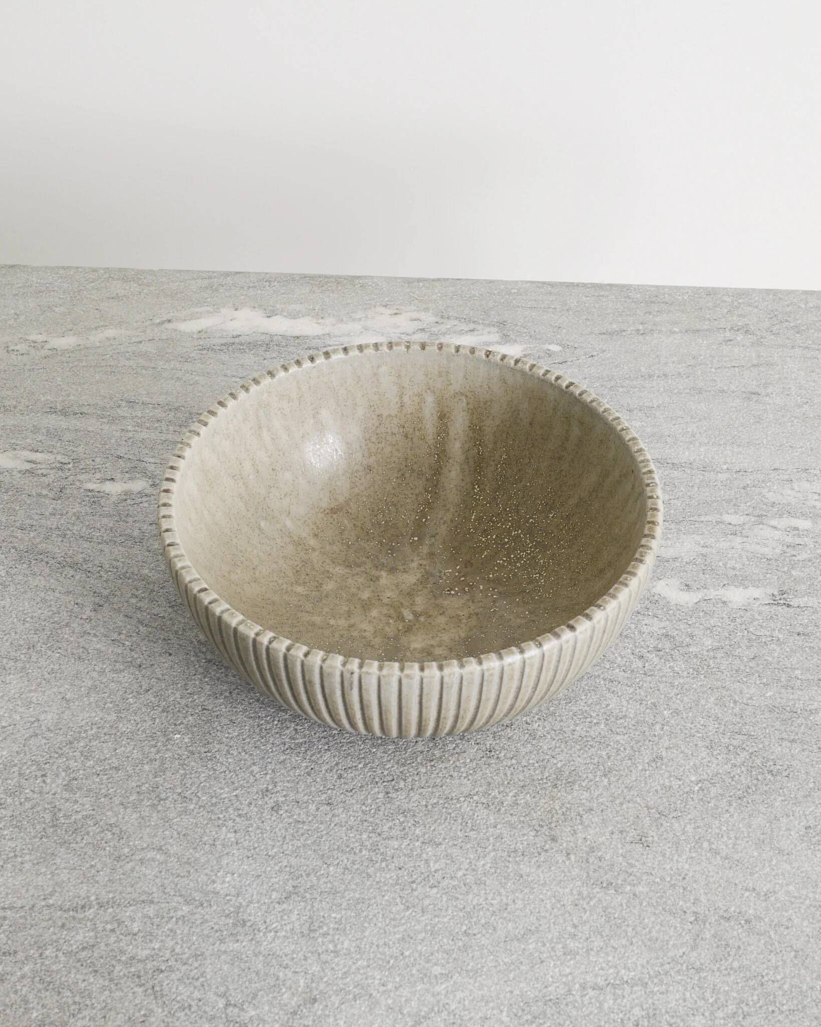 Vintage Danish Mid Century Decorative Ceramic Bowl by Arne Bang, 1950s