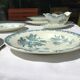 9 hollow plates Iron Earth thistles L.G Righi blue ink