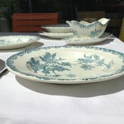 9 hollow plates Iron Earth thistles L.G Righi blue ink