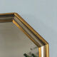 Vintage facet-cut mirror in gold and silver 1970s