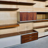 Modular wall system with rosewood panels Georges Frydman 70 years efa editor