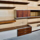 Modular wall system with rosewood panels Georges Frydman 70 years efa editor