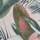 Calligaris bench in tropical patterned fabric