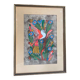Painting on paper by Amate Bird and flowers