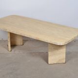 Travertine coffee table