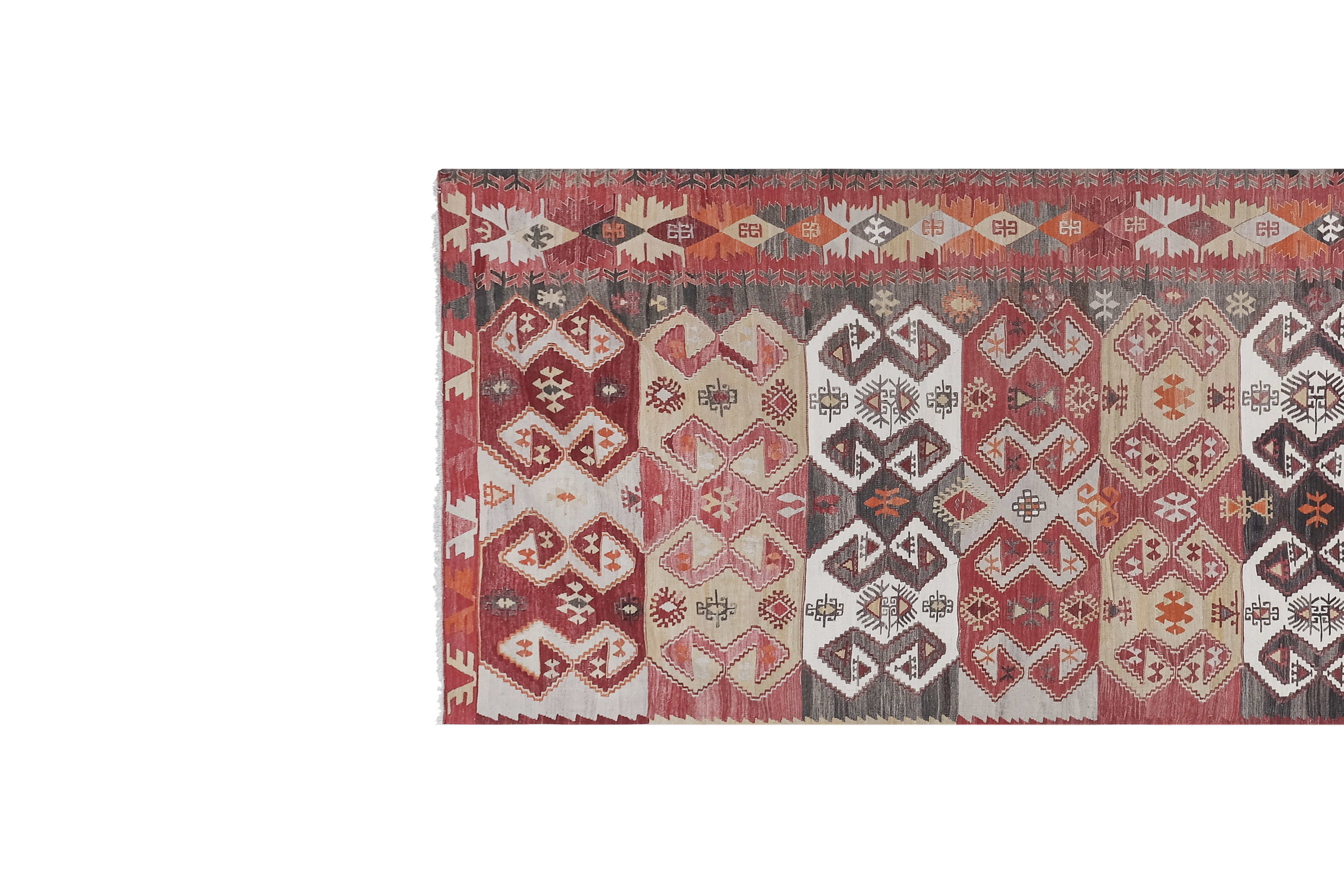 Vintage Turkish rug from Oushak, handwoven 150x440 cm