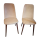 Lot of 2 chairs Scandinavian style 1960 50 Skai marble cream