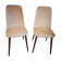 Lot of 2 chairs Scandinavian style 1960 50 Skai marble cream
