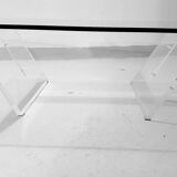 Glass and plexiglass coffee table 1970