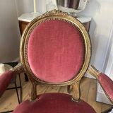 Pair of Louis XVI medallion armchairs