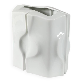 Vintage Op-art porcelain vase by Klaus Henning for Fürstenberg