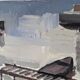 Mid-Century Modern Swedish "Boats at the Jetty" Vintage Coastal Landscape Oil Painting, Framed