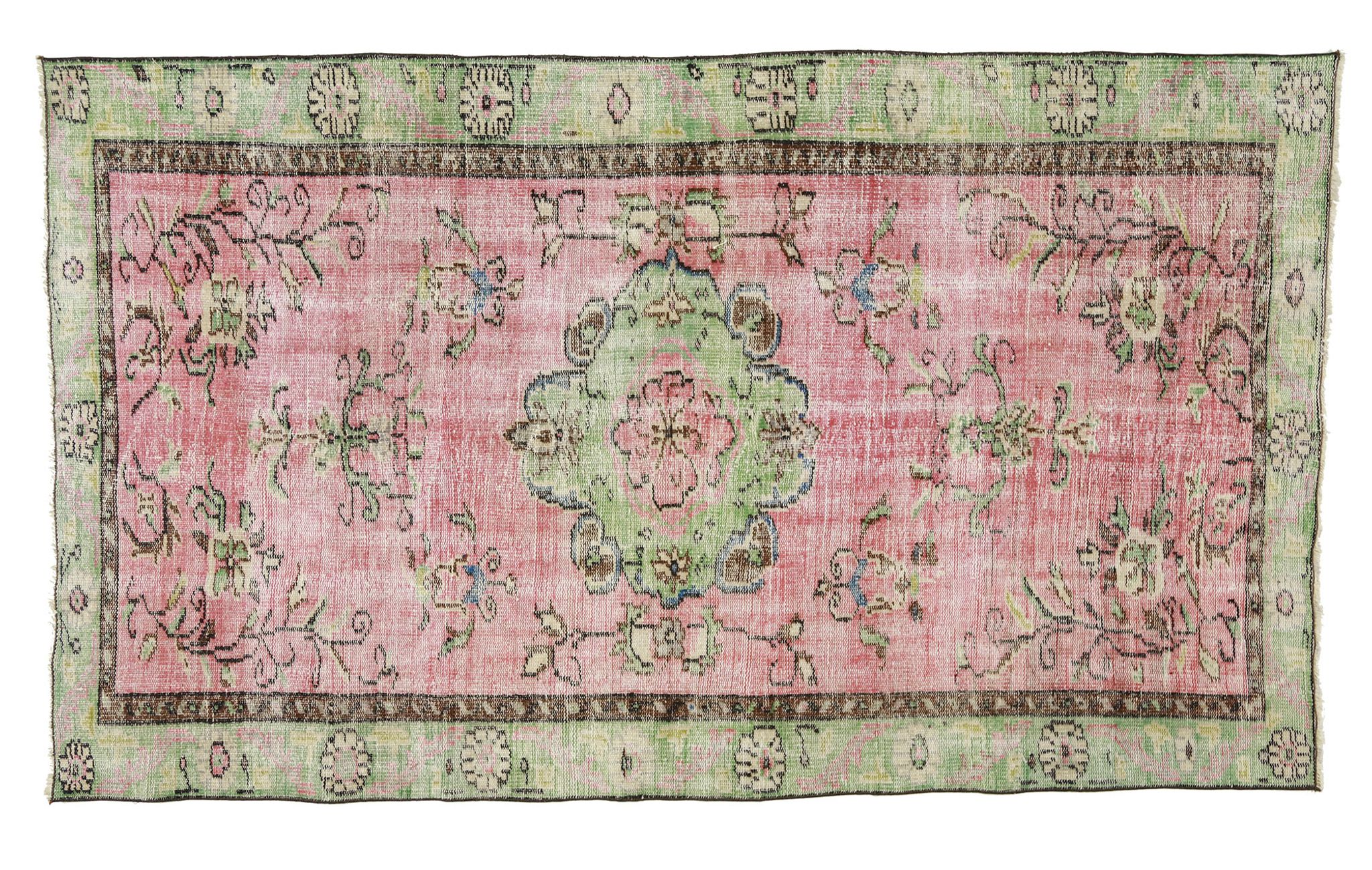 Anatolian handmade vintage rug 257 cm x 151 cm