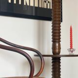 1940s floor lamp in turned wood