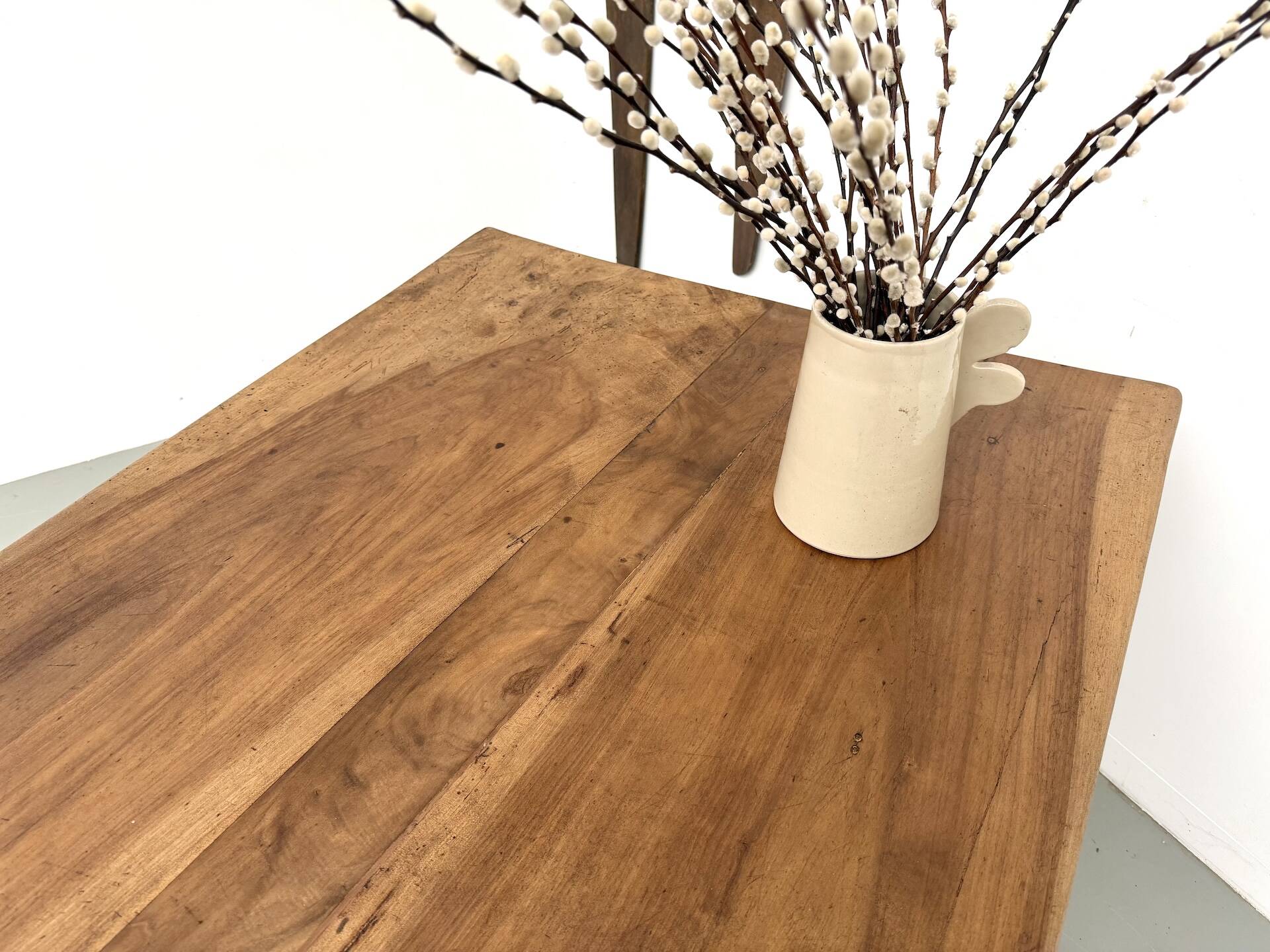 French farmhouse table in solid walnut, circa 1920