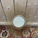Miroir soleil en laiton vintage 1970