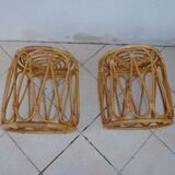 Poufs in rattan