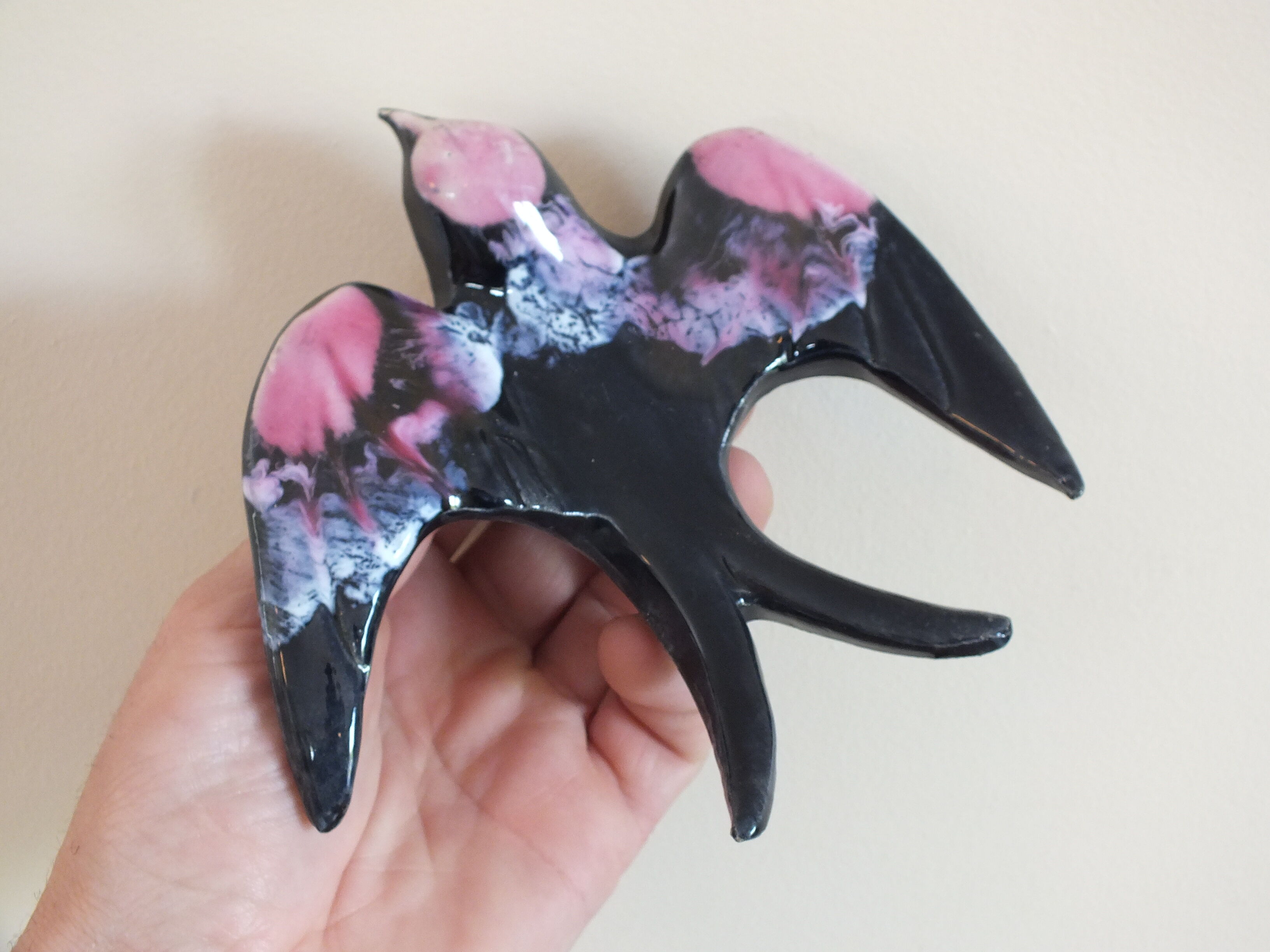 4 vintage swallows - tiled wall decoration