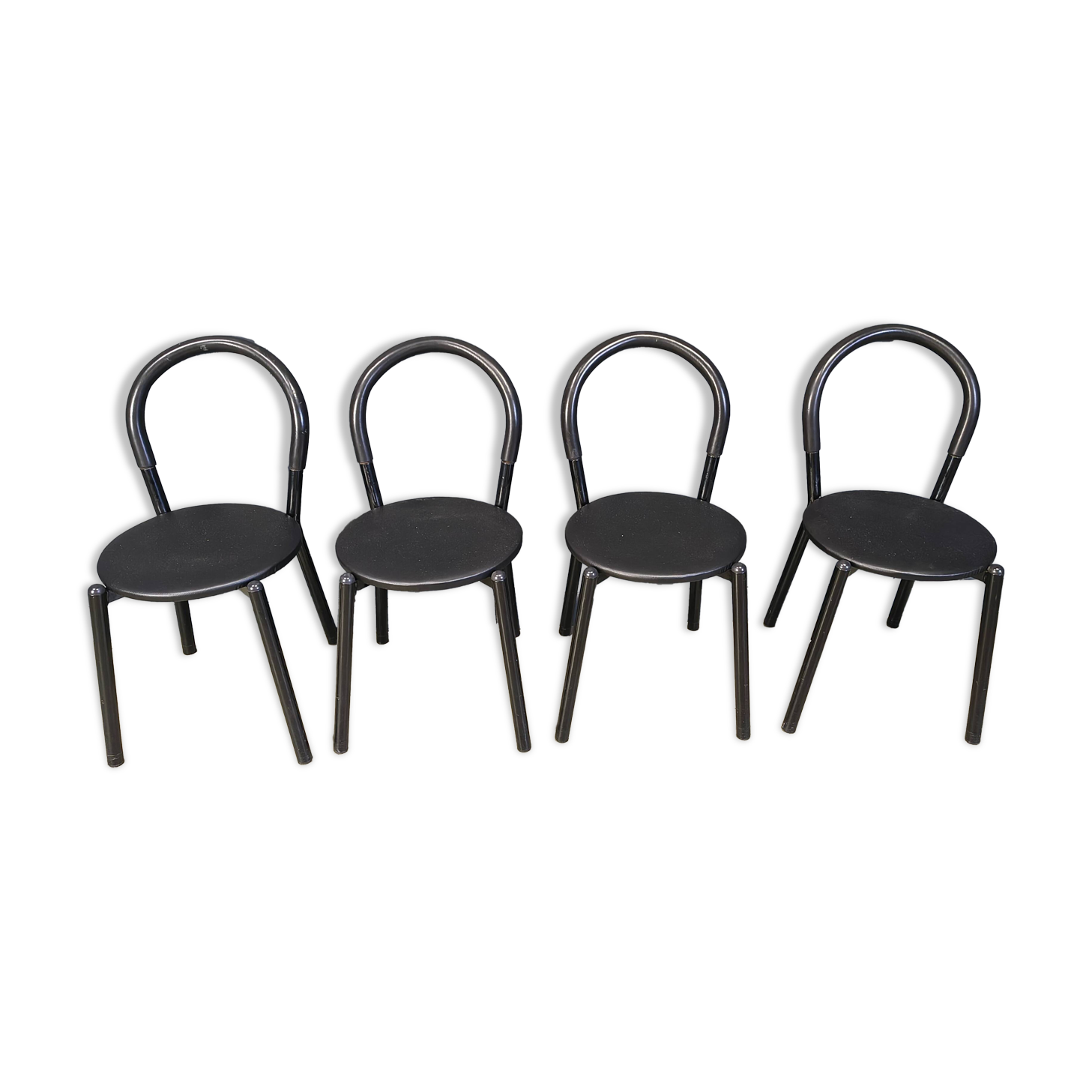 Postmodern Italian dining chairs set of 4 - 1980s