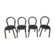 Postmodern Italian dining chairs set of 4 - 1980s
