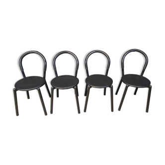 Postmodern Italian dining chairs set of 4 - 1980s