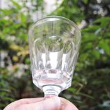 4 antique caton style crystal stemmed glasses - h10 cm