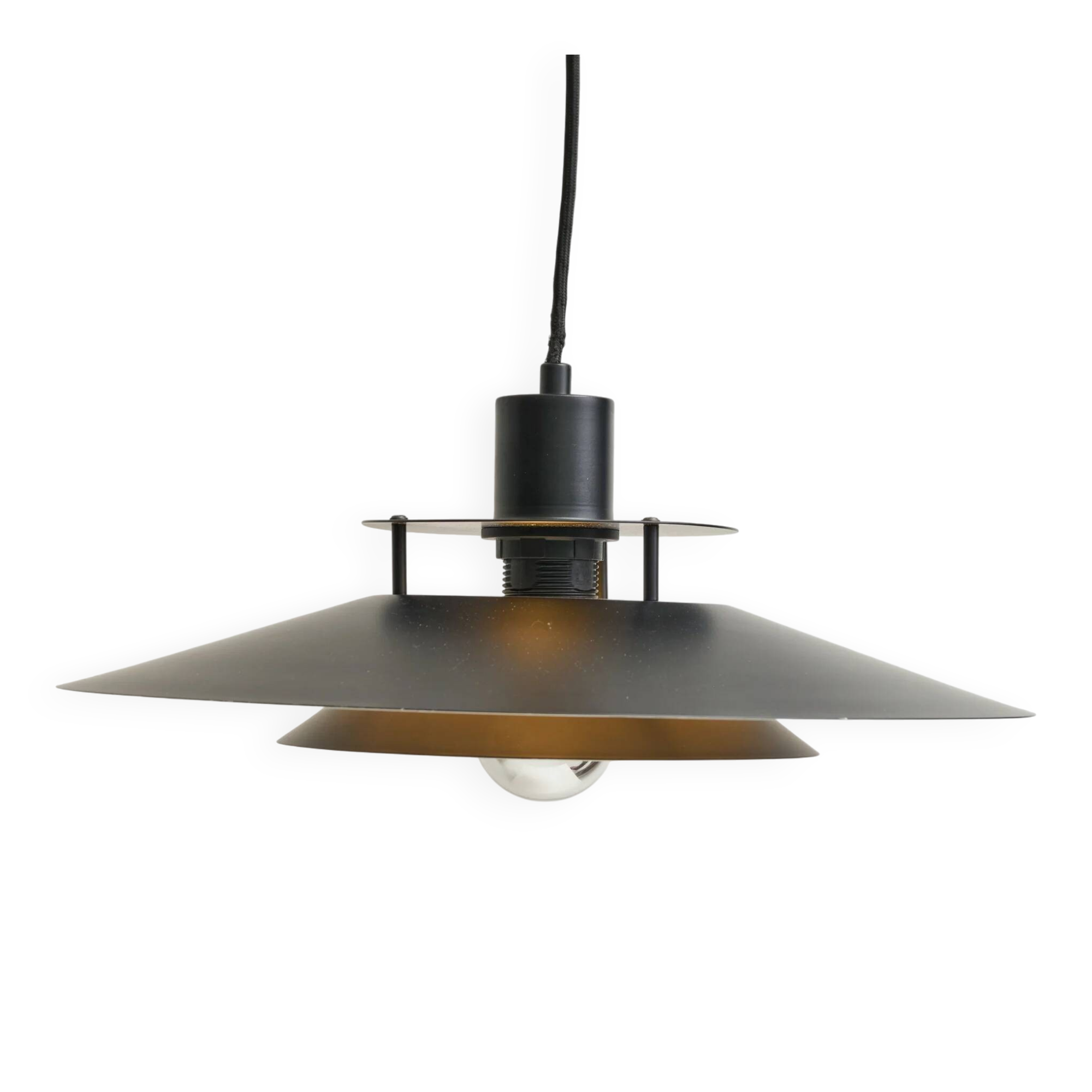 Bicolour white and black hanging lamp