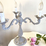 Table lamps 3 branches weathered girandoles