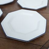 Set of 6 octagonal dessert plates by Johnson Brothers