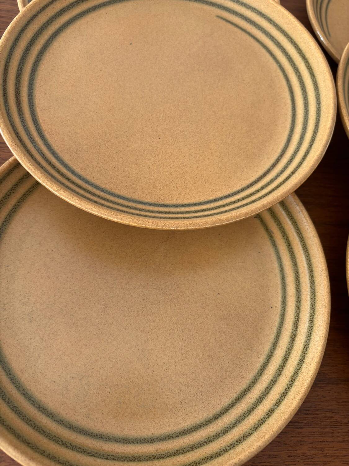 Lot de 6 assiettes en grès sarreguemines - grès vintage