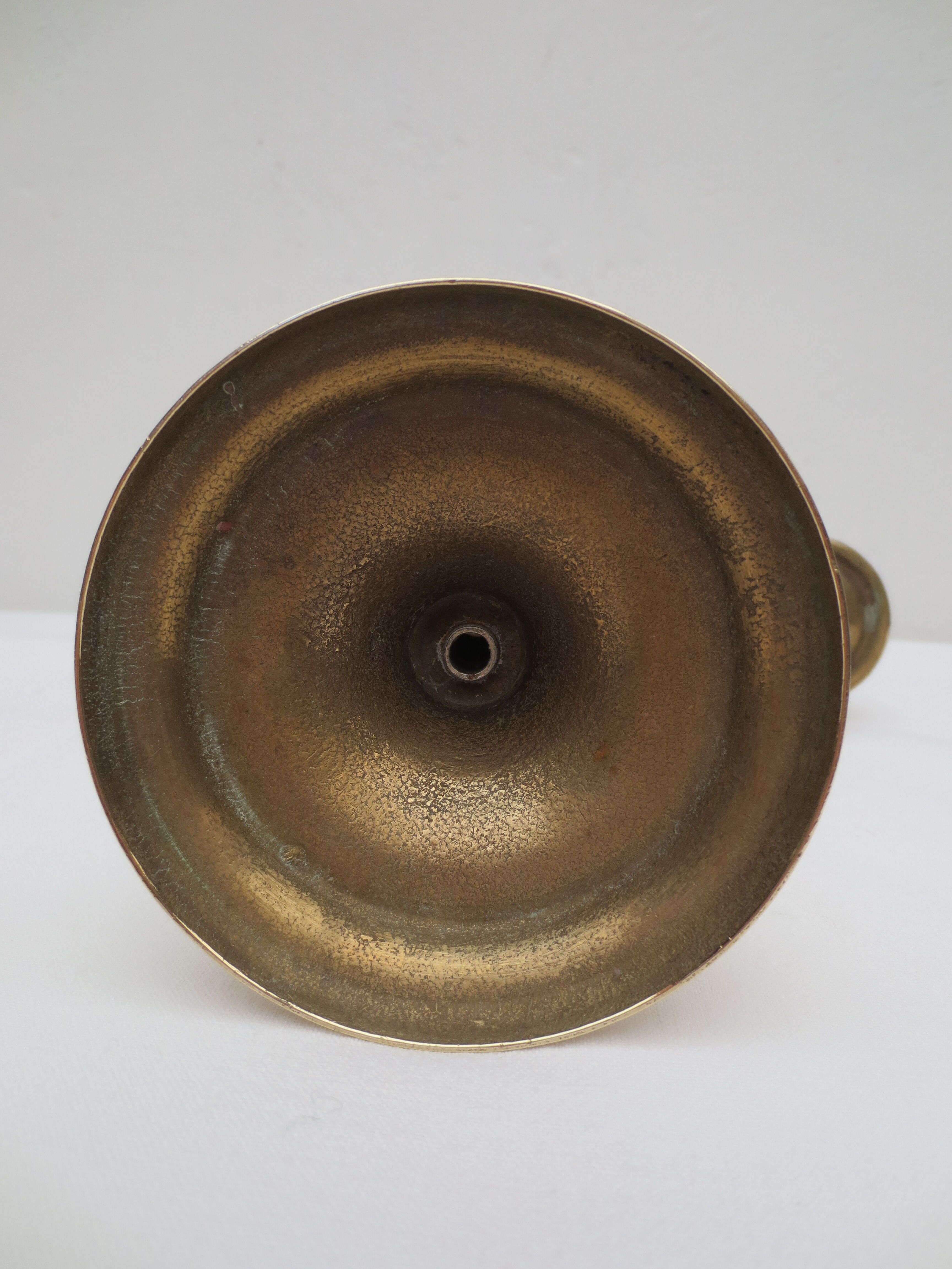 Pair of old brass candlesticks 3 branches