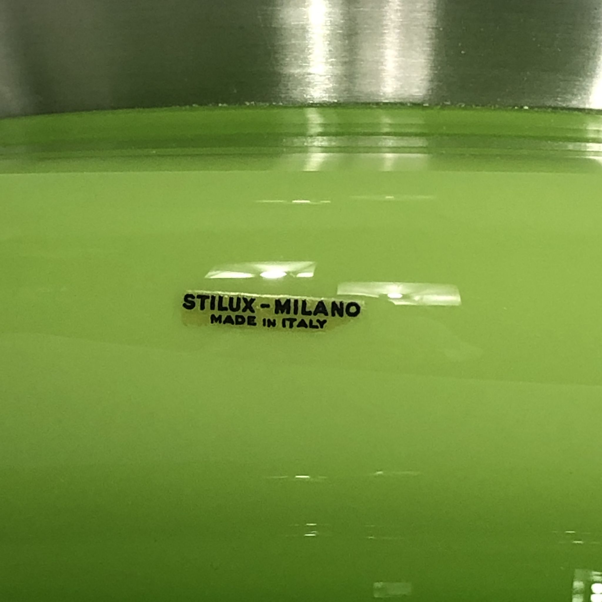 Stilux Milano, large green murano glass table lamp from 60s