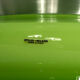 Stilux Milano, large green murano glass table lamp from 60s