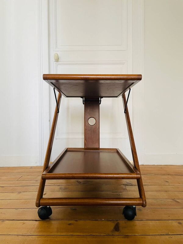 Desserte vintage chariot en bois, 1960