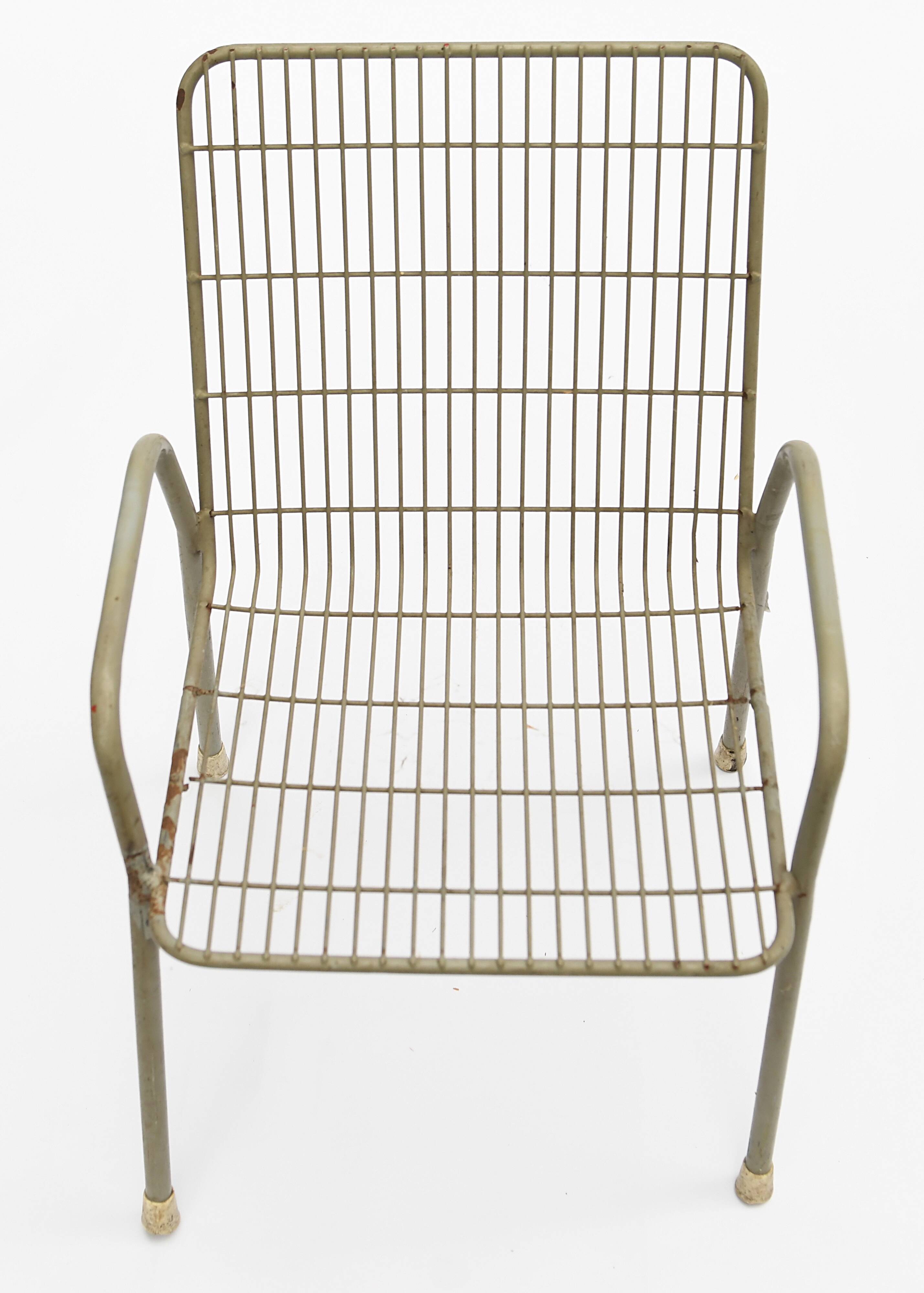 Lacquered metal children's chair